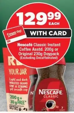 OK Foods Nescafé Classic Instant Coffee or Original Doypack offer
