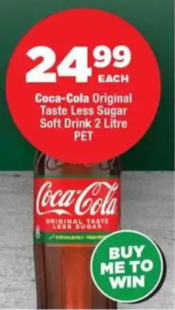 OK Foods Coca-Cola Original Taste Less Sugar Soft Drink offer