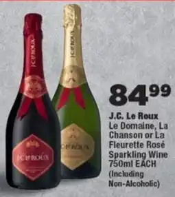 OK Foods J.C. Le Roux Le Domaine, La Chanson or La Fleurette Rosé Sparkling Wine offer