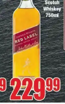 Boxer Johnnie walker red label blended scotch whisky offer