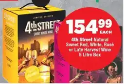 OK Foods 4th Street Natural Sweet Red, White, Rosé or Late Harvest Wine offer