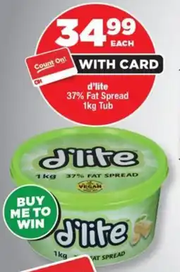 OK Foods D'lite 37% Fat Spread Tub offer