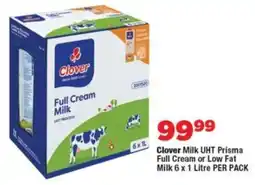 OK Foods Clover Milk UHT Prisma Full Cream or Low Fat Milk offer