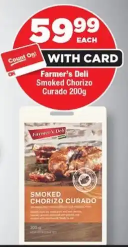 OK Foods Farmer's Deli Smoked Chorizo Curado offer