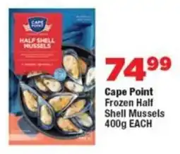 OK Foods Cape Point Frozen Half Shell Mussels offer