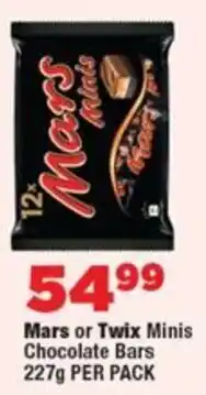 OK Foods Mars or Twix Minis Chocolate Bars offer