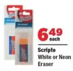 OK Foods Scripto White or Neon Eraser offer