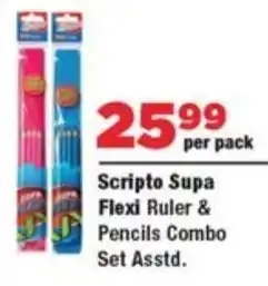 OK Foods Scripto Supa Flexi Ruler & Pencils Combo Set offer