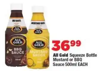 OK Foods All Gold Squeeze Bottle Mustard or BBQ Sauce offer