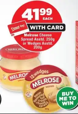 OK Foods Melrose Cheese Spread or Wedges offer