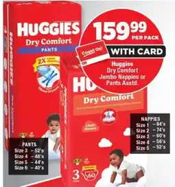 OK Foods Huggies Dry Comfort Jumbo Nappies or Pants offer