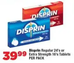 OK Foods Disprin Regular or Extra Strength Tablets offer