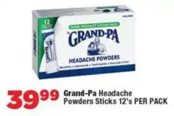 OK Foods Grand-Pa Headache Powders Sticks offer