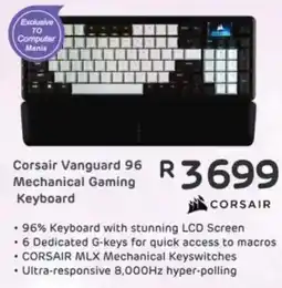 Computer Mania Corsair Vanguard 96 Mechanical Gaming Keyboard offer