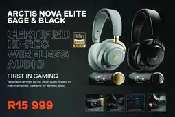 Computer Mania Steelseries Arctis Nova Elite Sage & Black offer