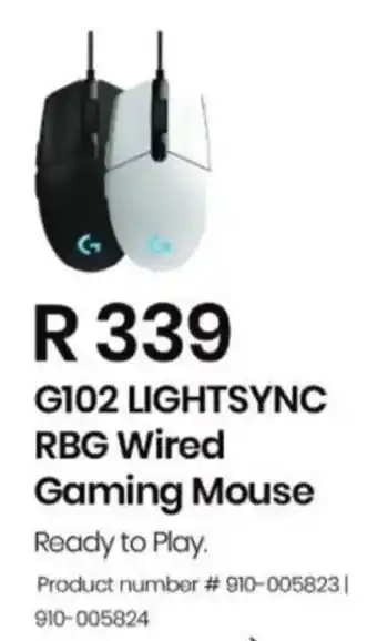 Computer Mania Logitech G102 Lightsync RBG Wired Gaming Mouse offer
