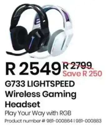 Computer Mania Logitech G733 Lightspeed Wireless Gaming Headset offer