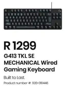 Computer Mania Logitech G413 TKL SE Mechanical Wired Gaming Keyboard offer