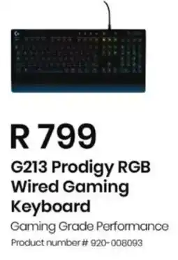 Computer Mania Logitech G213 Prodigy RGB Wired Gaming Keyboard offer