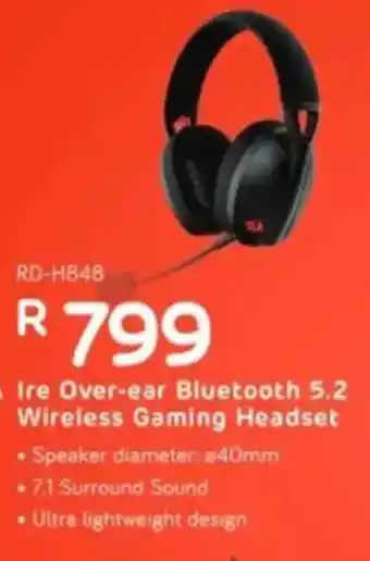 Computer Mania Redragon Ire Over-ear Bluetooth 5.2 Wireless Gaming Headset offer