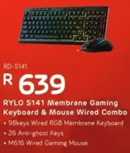 Computer Mania Redragon Rylo S141 Membrane Gaming Keyboard & Mouse Wired Combo offer