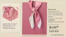 Justine Rosa Scarf offer