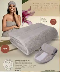 Justine Towel & Headwrap Set offer