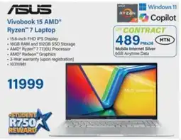 Incredible Connection ASUS Vivobook 15 AMD Ryzen 7 Laptop offer