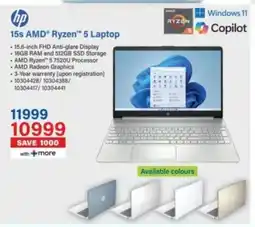 Incredible Connection HP 15s AMD Ryzen 5 Laptop offer