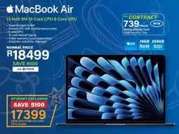 Incredible Connection Apple MacBook Air 13 Inch M4.10 Core CPU 8 Core GPU offer