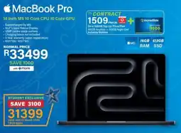 Incredible Connection MacBook Pro 14 Inch M5.10 Core CPU 10 Core GPU offer
