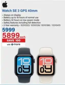 Incredible Connection Apple Watch SE 3 GPS 40mm offer