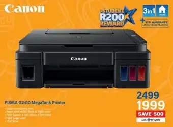 Incredible Connection Canon PIXMA G2410 MegaTank Printer offer