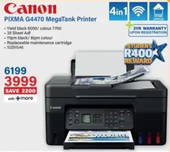 Incredible Connection Canon PIXMA G4470 MegaTank Printer offer