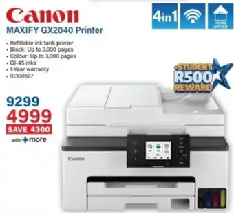 Incredible Connection Canon MAXIFY GX2040 Printer offer