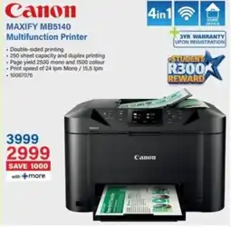 Incredible Connection Canon MAXIFY MB5140 Multifunction Printer offer