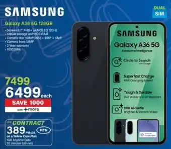 Incredible Connection Samsung Galaxy A36 5G 128GB offer