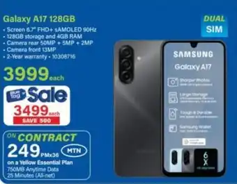 Incredible Connection Samsung Galaxy A17 128GB offer