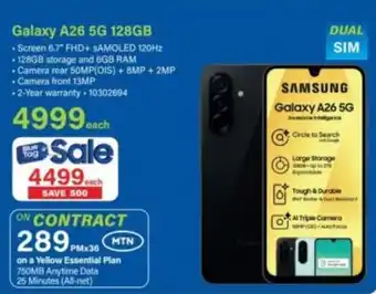 Incredible Connection Samsung Galaxy A26 5G 128GB offer
