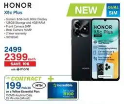 Incredible Connection Honor X5c Plus offer