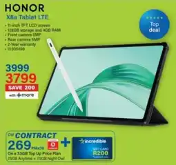 Incredible Connection Honor X8a Tablet LTE offer