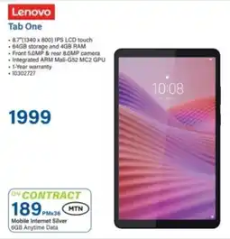Incredible Connection Lenovo Tab One offer