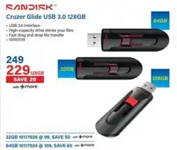 Incredible Connection SanDisk Cruzer Glide USB 3.0 128GB offer