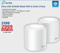 Incredible Connection Tp-link Deco X50 AX3000 Mesh WiFi 6 Units offer