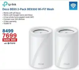 Incredible Connection Tp-link Deco BE65 BE9300 Wi-Fi7 Mesh offer