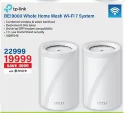 Incredible Connection Tp-link BE19000 Whole Home Mesh Wi-Fi 7 System offer