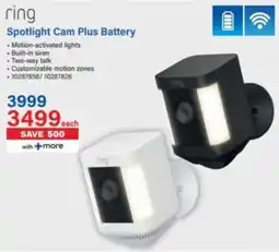 Incredible Connection Ring Spotlight Cam Plus Battery offer