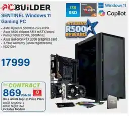 Incredible Connection PCBuilder SENTINEL Windows 11 Gaming PC offer