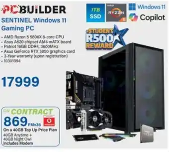Incredible Connection PCBuilder SENTINEL Windows 11 Gaming PC offer