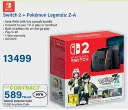 Incredible Connection Nintendo Switch 2 + Pokémon Legends Z-A offer